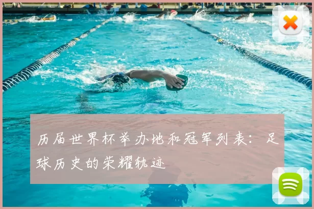 历届世界杯举办地和冠军列表:足球历史的荣耀轨迹