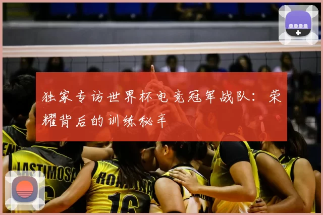 独家专访世界杯电竞冠军战队:荣耀背后的训练秘辛